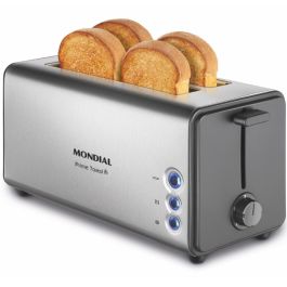 Mondial Tostadora Smart Day 4 T16, 1400W, 4 rebanadas, 5 niveles de tostado, bandeja recogemigas Mondial Tostadora Smart Day 4 T16, 1400W, 4 rebanadas, 5 niveles de tostado, bandeja recogemigas