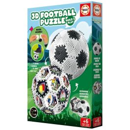 Educa Puzzle 3D Balón de Fútbol 19210 - Monta el balón de múltiples maneras, 32 piezas de plástico