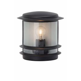 Brilliant HOLLYWOOD Aplique de Exterior con Sensor de Presencia H25cm, Difusor Cilíndrico de Metal Lacado Satinado Negro Brilliant HOLLYWOOD Aplique de Exterior con Sensor de Presencia H25cm, Difusor Cilíndrico de Metal Lacado Satinado Negro