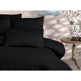 Juego de Cama ASI8683743939176 - 1 Funda Nórdica 220x240 cm y 2 Fundas Almohada 60x60 cm - 70% Poliéster 30% Algodón - Negro
