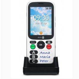 Doro 780X Teléfono Móvil Black White Fácil de Usar para Protección de Personas Solas con Botón de Alerta y GPS