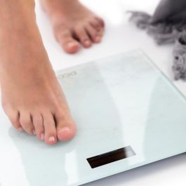 DCook Báscula de Baño Gallery hasta 180 kg - 28x28x2.5 cm, Vidrio Templado con Temperatura Ambiente