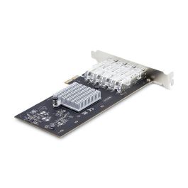 StarTech.com Tarjeta de Red P041 gri 4X Sfp Doble Puerto SFP Gigabit Ethernet PCIe 2.0 x1 para Servidores/Estaciones de Trabajo