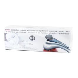 Beurer MG-100 Aparato de Masaje con Presión por Golpeteo e Infrarrojos, 4 Programas, 5 Velocidades, Carcasa de Aluminio