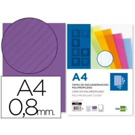 Liderpapel Tapa Encuadernacion Polipropileno Ondulado A4 0.8 mm Violeta Paquete 50 Unidades Precio: 26.68999971. SKU: B162SLM4KC