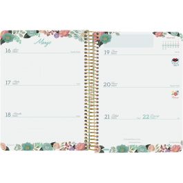 Finocam Agenda Cloe Espiral 16 Meses E10 Svh, Tapa Dura con Cierre de Goma, Rosa, Septiembre 2025-Diciembre 2026