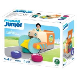 PLAYMOBIL 71774 Vehículo Recolector de Basura Junior para Niños +12 Meses con Palas Giratorias y Clasificador