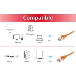 Equip Patchkabel Cat6 S/FTP 2xRJ45 7.50m orange LSZH Polybeutel