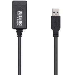 AISENS - CABLE USB 3.0 PROLONGADOR CON AMPLIFICADOR, TIPO A/M-A/H, NEGRO, 5.0M Precio: 14.7899994. SKU: B12MPZ55RW
