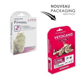 Vetocanis Pipetas Spot-On Antipulgas Antigarrapatas Fipronil 50 mg para Gato, 1 Pipeta (5 Semanas Protección) Vetocanis Pipetas Spot-On Antipulgas Antigarrapatas Fipronil 50 mg para Gato, 1 Pipeta (5 Semanas Protección)