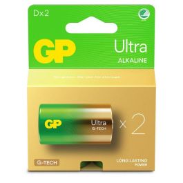 GP 13AU/LR20 GP Ultra Alkaline D-battery con tecnología G-Tech, pack de 2 Precio: 1.88999943. SKU: B18JPW5H5M