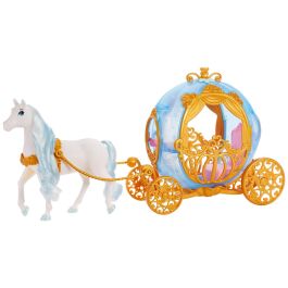 Mattel Hym33 Carruaje Elegante de Cenicienta Disney Princess con noble caballo blanco, puerta que se abre y detalles dorados. Precio: 49.89000005. SKU: B12BVC3AZN