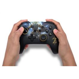 Power A Mando Inalámbrico Nintendo Switch NSGP0028-01, Diseño Link vs. Lynel, Licencia Oficial, Color Negro