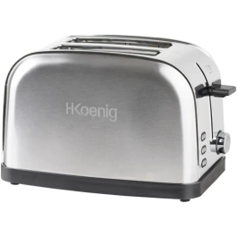 Hkoenig TOS7 Tostadora de dos rebanadas 850 W Acero inoxidable