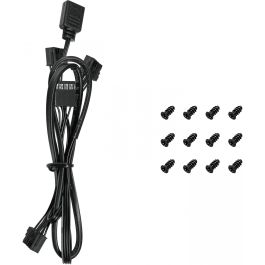 DeepCool FL12-3 in 1 Ventilador 120mm Triple Pack PWM FDB Iluminación LED RGB para Carcasa PC, Negro