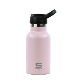 Botella Térmica Safta Rosa empolvado Rosa Silicona Acero Inoxidable