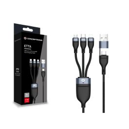 Conceptronic Cable USB 3 en 1 2M PD 100W - ETTA06B15 Conceptronic Cable USB 3 en 1 2M PD 100W - ETTA06B15
