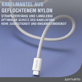 4smarts Cable magnético USB-C RollUp 1.5m blanco
