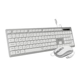 SUBBLIM SUBKBC-CEKE60 teclado Ratón incluido Universal QWERTY Español Plata, Blanco Precio: 19.49999942. SKU: B13PVP2JAR