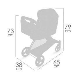 Decuevas Coche de Muñeca 3x1 Plegable para Muñecas de hasta 50 cm - Metal, Plástico, Poliéster - +36 Meses