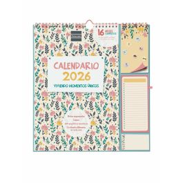 Finocam Calendario de Pared 16 Meses 215x325 mm 2025-2026, Espiral con Colgador, Pegatinas y Notas Precio: 8.49999953. SKU: B1FEA95HBX