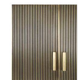 GINER Y COLOMER Armario 2 Puertas Madera Mango Bronce Mármol 163 cm