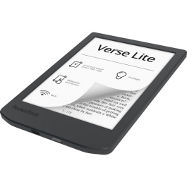 Pocketbook Verse Lite - eBook 6" Pantalla Táctil Carta E Ink, Luz Frontal, 8GB, Wi-Fi, USB Tipo C, Gris Medianoche
