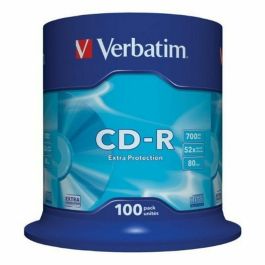 Verbatim CD-R 700Mb 52X 100 unidades con Superficie Extra Protection Verbatim CD-R 700Mb 52X 100 unidades con Superficie Extra Protection