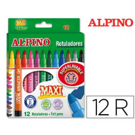 Alpino Rotuladores Maxi Punta Gruesa Estuche De 12 Colores Surtidos Precio: 3.50000002. SKU: B1FQ6CG9CV