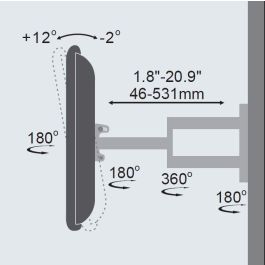 Vivolink Soporte de Pared Pro Medium para TV/Monitor con Brazo, max. 35 kg, compatible VESA 400x400