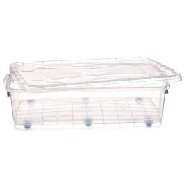 Bajo Cama 6 Ruedas Transparente 40L Kipit 46X20CM (6 Unidades) Bajo Cama 6 Ruedas Transparente 40L Kipit 46X20CM (6 Unidades)