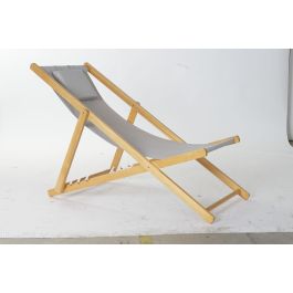 DKD Home Decor Hamaca Terraza y Jardín Gris Natural MDF Poliester 113 x 77 x 57.5 cm