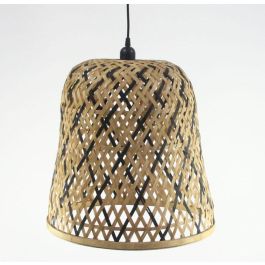 DKD Home Decor Lámpara de Techo Estilo Tropical de Ratán, Marrón Negro, 41x39x41 cm, para 1 Bombilla E27 50W, Cable 135 cm Precio: 32.61192. SKU: S3031562