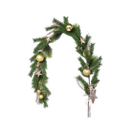DKD Home Decor Guirnalda de Navidad Moderna 40 LED Verde y Dorado 150 cm Funciona con Pilas AA (Pack de 2) Precio: 43.79000043. SKU: B17CC5AKGA