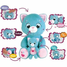 JEMINI JEM3298060244985 Peluche Suave Toonies: Mamá Gata Interactiva y su Cría - +/- 26 cm, 6 Funciones