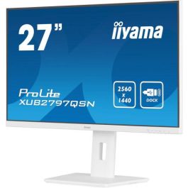 Iiyama XUB2797QSN-W2 Monitor 27" QHD IPS 1440p 1ms 300cd/m² con Dock USB-C 65W, 3x USB-A 3.2, Blanco