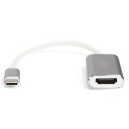 Digitus AG9310 Adaptador USB-C 3.2 Gen 1 a HDMI 4K, 0.2m, Macho a Hembra, Plug and Play, Plata