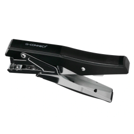 Q-connect Grapadora Tenaza kf14867 Metalizada Negra Tacto Suave Capacidad 25 Hojas Usa Grapas 24/6 y 26/6