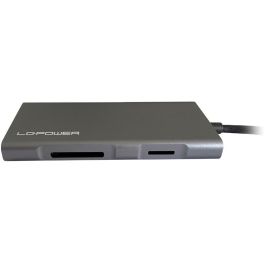 LC-Power LC-HUB-C-MULTI-5 Hub USB-C a 3xUSB-A/USB-C/HDMI/LAN/Lector de Tarjetas SD/MicroSD 100W, 5 Gbit/s