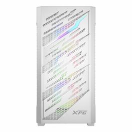 XPG STARKER AIR BTF Midi Tower Caja PC Gaming Panel Perforado con 4 Ventiladores ARGB, Compatible ATX Conector Inverso, Blanco