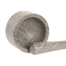 DKD Home Decor Mortero Moderno de Mármol Beige | Apto Lavavajillas | 12.5 x 12.5 x 7.5 cm