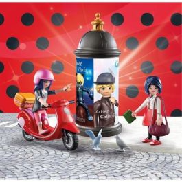 Playmobil 71864 Miraculous: Paseo en Scooter por París con Marinette y Kagami, Maletero, Juego de Construcción para Niños +4 años