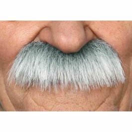 Bigote adulto canoso talla única