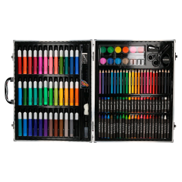 Liderpapel Estuche de Pintura en Aluminio 150 Piezas Maletín 37,8x29,7x4,6 cm