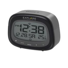 Explore Scientific RDC-3006 Reloj Despertador Negro con Función Táctil y Temperatura Interior