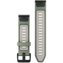 Garmin Correa QuickFit 20mm de silicona verde/gris para Approach S70, D2 Delta S, Descent Mk2S, epix