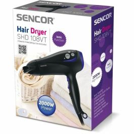 Secador de pelo iónico - SENCOR - SHD 108VT - 2000 W - 2 velocidades - Negro