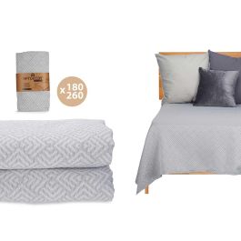 Colcha Cama Geometrico Gris 180X260Cm Giftdecor (4 Unidades) Precio: 91.50000035. SKU: B16GXS244W