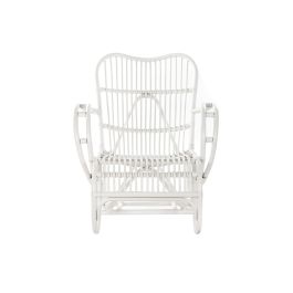 DKD Home Decor Butaca Balines Blanco Ratán Hecho a mano 85 x 85 x 75 cm