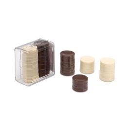 Cayro Accesorios de Damas de Plástico para el Juego en Caja 6x6x3 cm - Juego de Mesa Clásico para Niños +5 Años